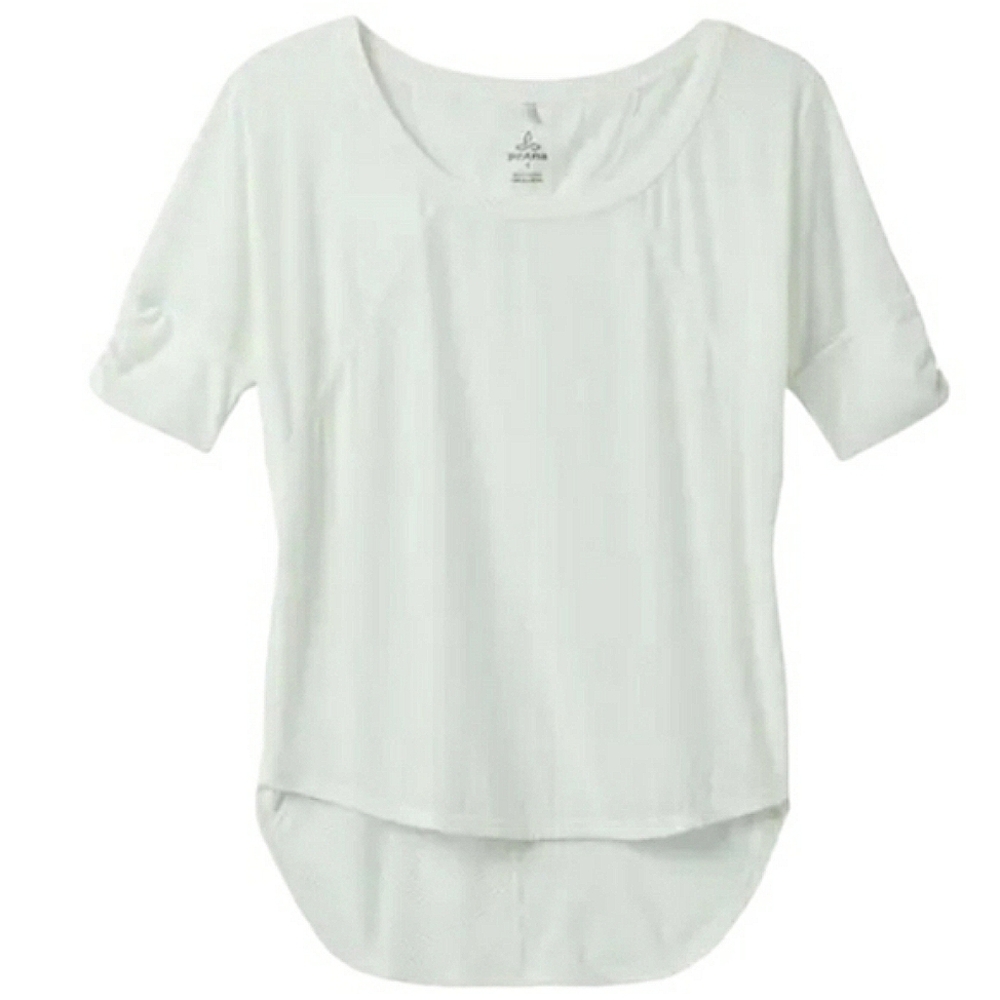 prAna Helani Soft White Moisture Wicking Mesh Performance Wear Oversized Top XL